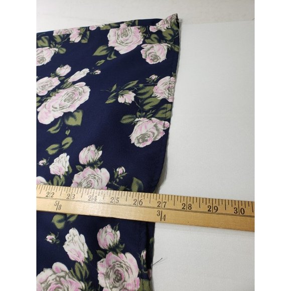 Altar'd State Womens Dress Sleeveless Ruffle Tent Navy Blue Floral Size Medium - Picture 7 of 8